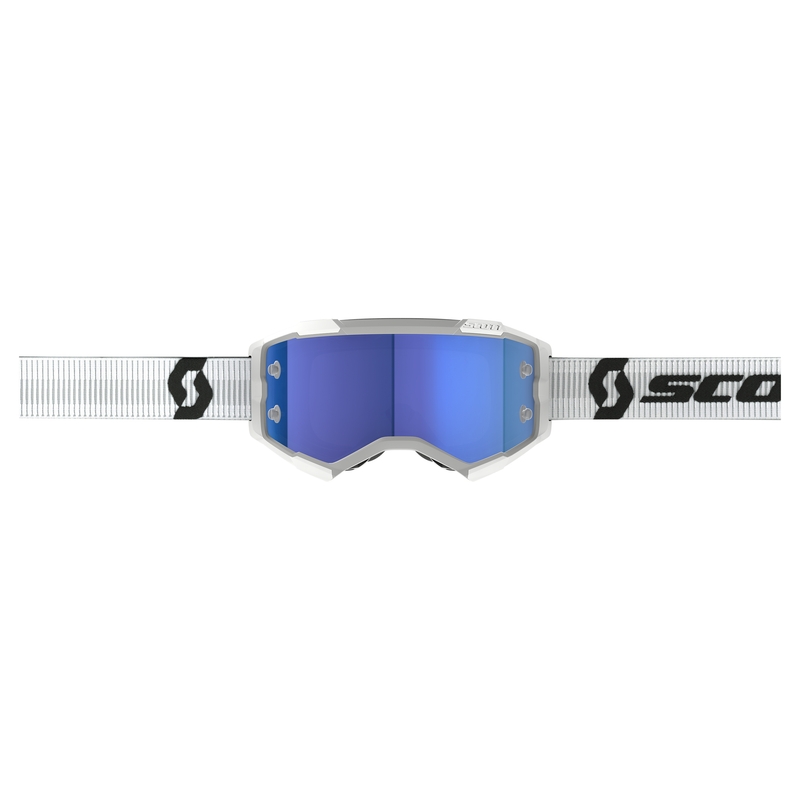 Lunettes de motocross Scott Fury CH blanc et bleu