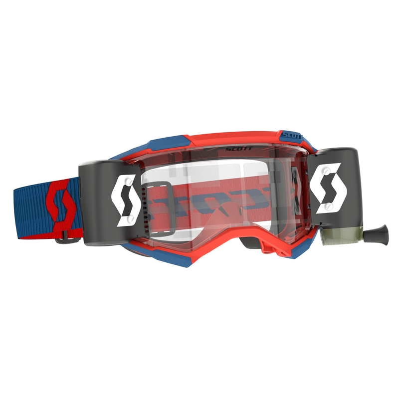 Lunettes de motocross Scott Fury WFS bleu-rouge fluo