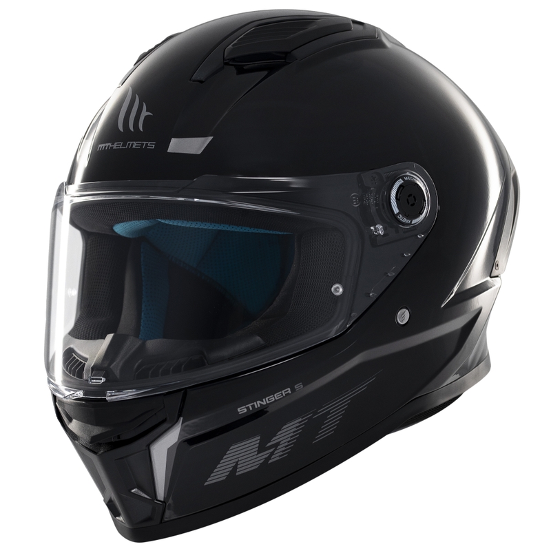 MT Stinger 2 Solid integral motorcycle helmet black gloss