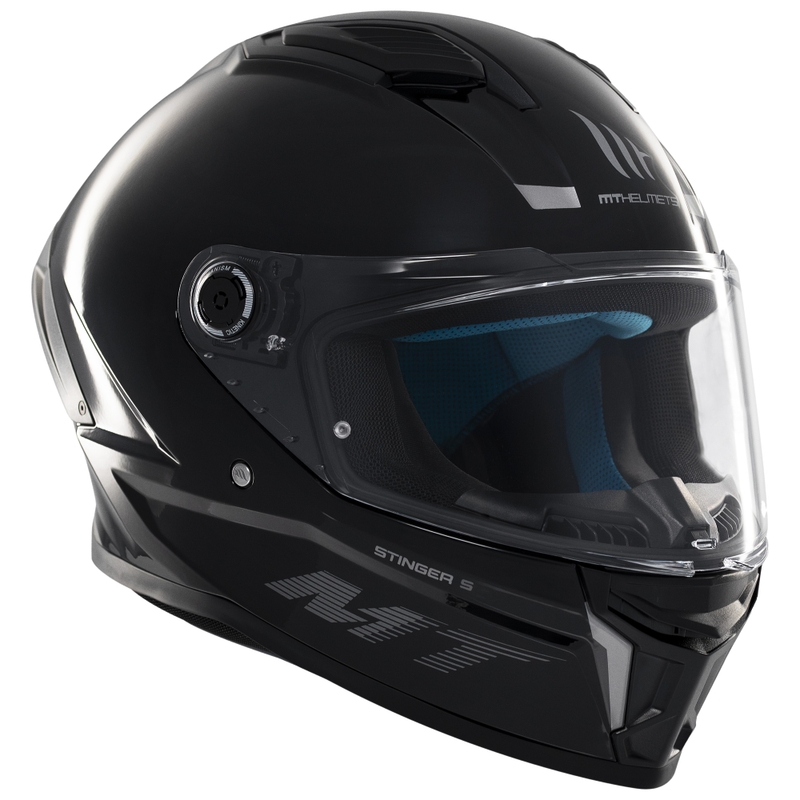 MT Stinger 2 Solid integral motorcycle helmet black gloss