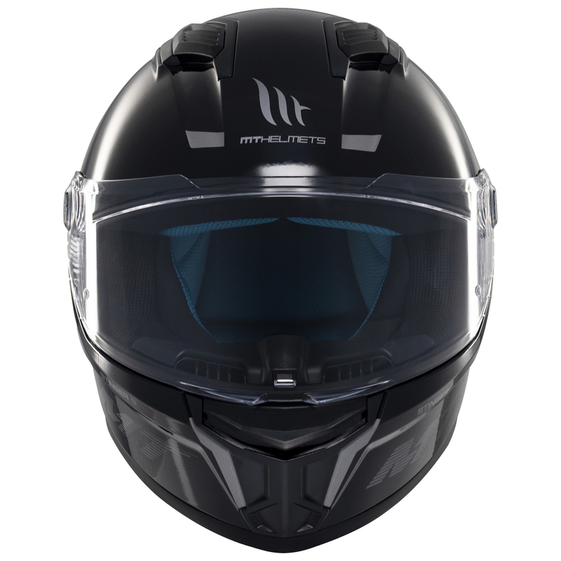 MT Stinger 2 Solid integral motorcycle helmet black gloss