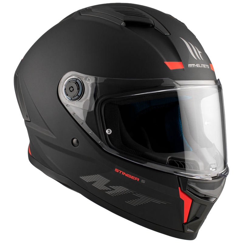 MT Stinger 2 Solid integral motorcycle helmet black matt