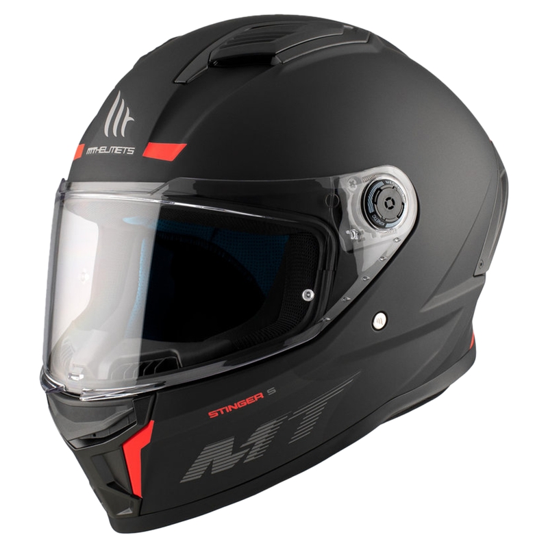 MT Stinger 2 Solid integral motorcycle helmet black matt