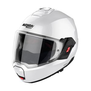Casque de moto Nolan N120-1 Classic N-com blanc à visière relevable