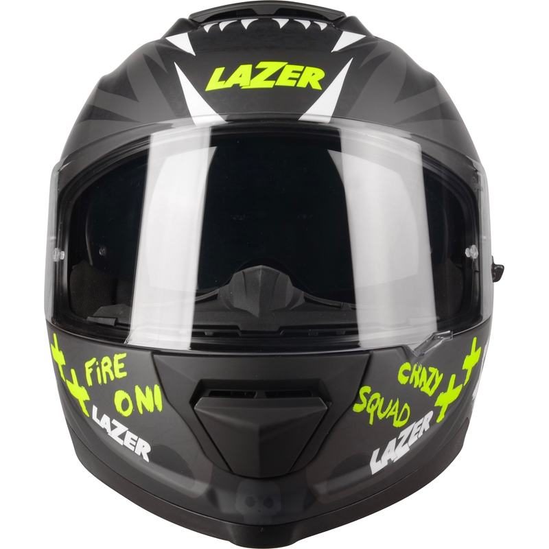 Casque intégral pour moto Lazer Rafale SR Ride Oni noir-jaune fluo