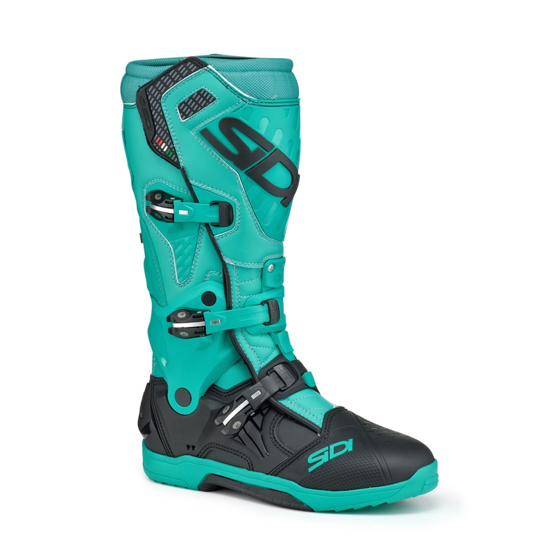Bottes de moto SiDi Crossair noir et menthe