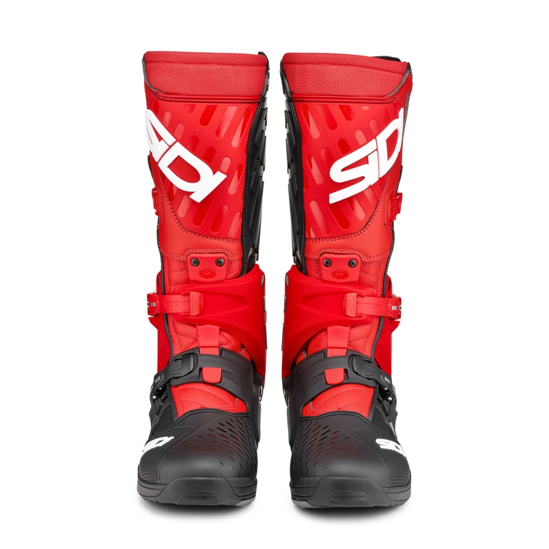 Bottes de moto SiDi Crossair noires et rouges