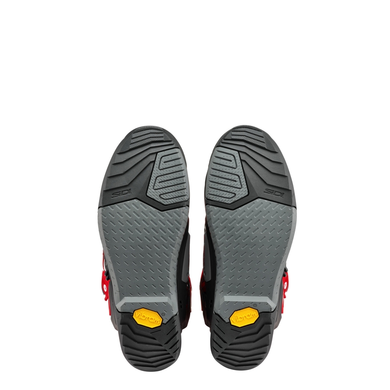 Bottes de moto SiDi Crossair noires et rouges