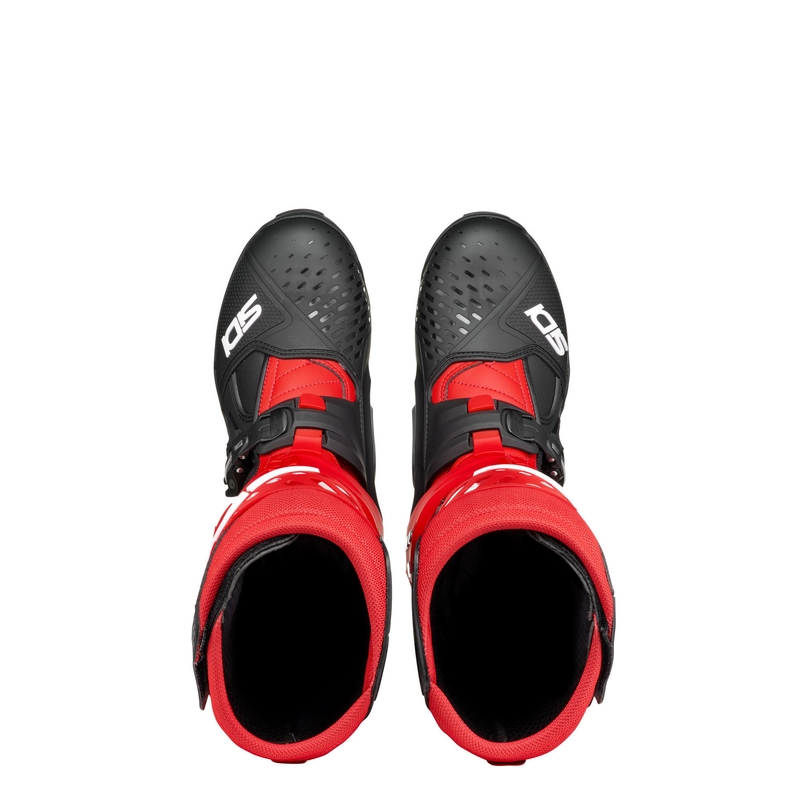 Bottes de moto SiDi Crossair noires et rouges