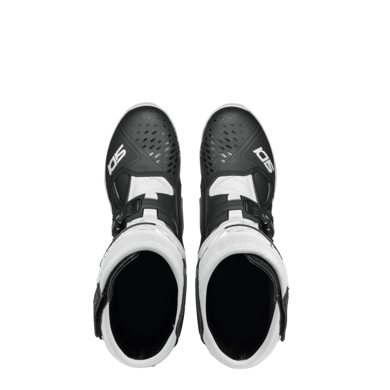 Bottes de moto SiDi Crossair noires et blanches