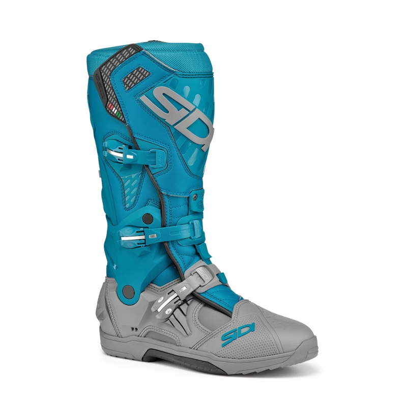Bottes de moto SiDi Crossair gris-bleu