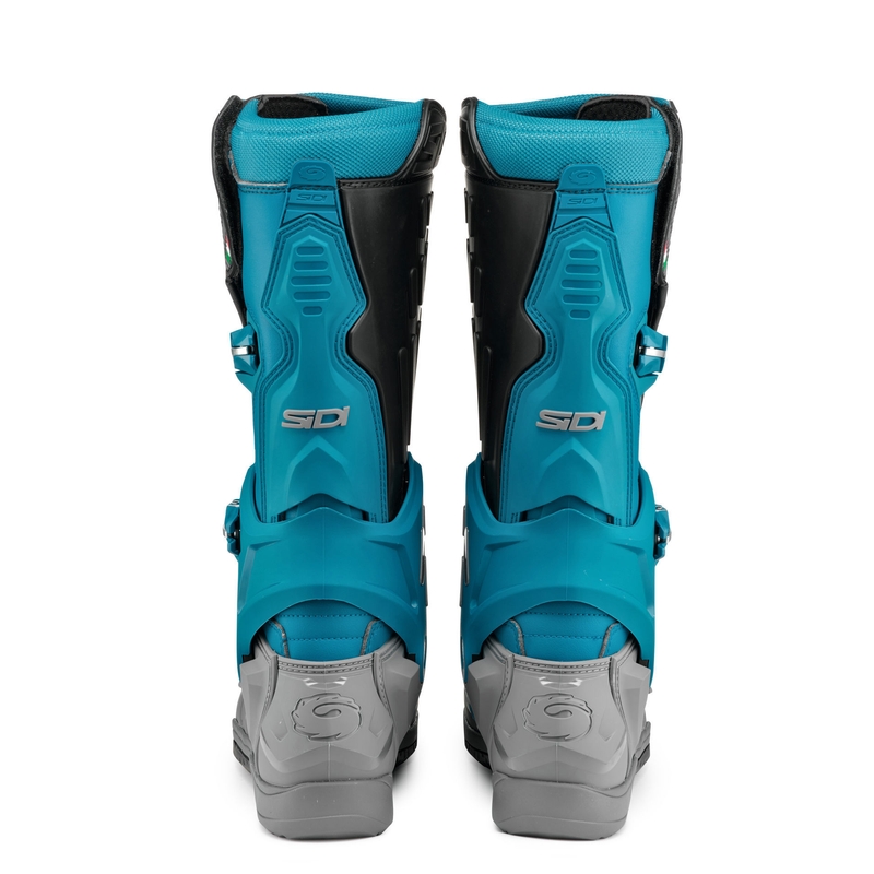 Bottes de moto SiDi Crossair gris-bleu