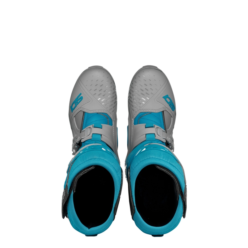 Bottes de moto SiDi Crossair gris-bleu