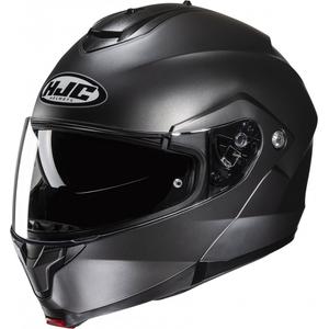 Casque moto modulable HJC C91N Solid semi plat titane