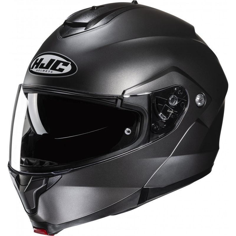 Casque moto modulable HJC C91N Solid semi plat titane