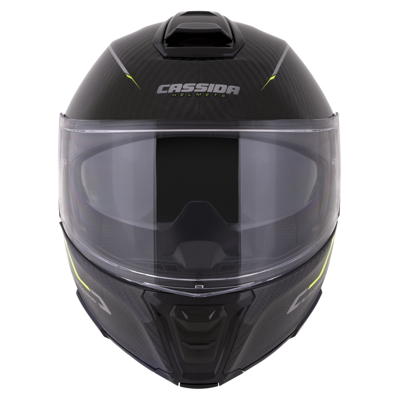 Casque modulable Cassida Modulo 2.1 Plus Carbon jaune fluo-argent-noir
