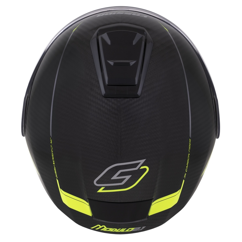 Casque modulable Cassida Modulo 2.1 Plus Carbon jaune fluo-argent-noir