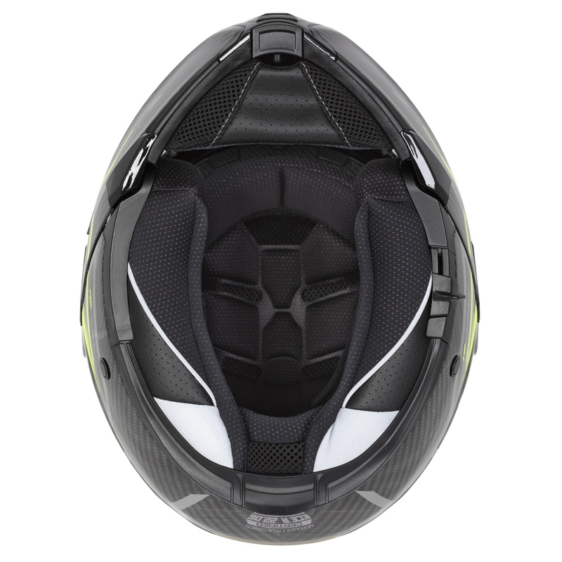 Casque modulable Cassida Modulo 2.1 Plus Carbon jaune fluo-argent-noir
