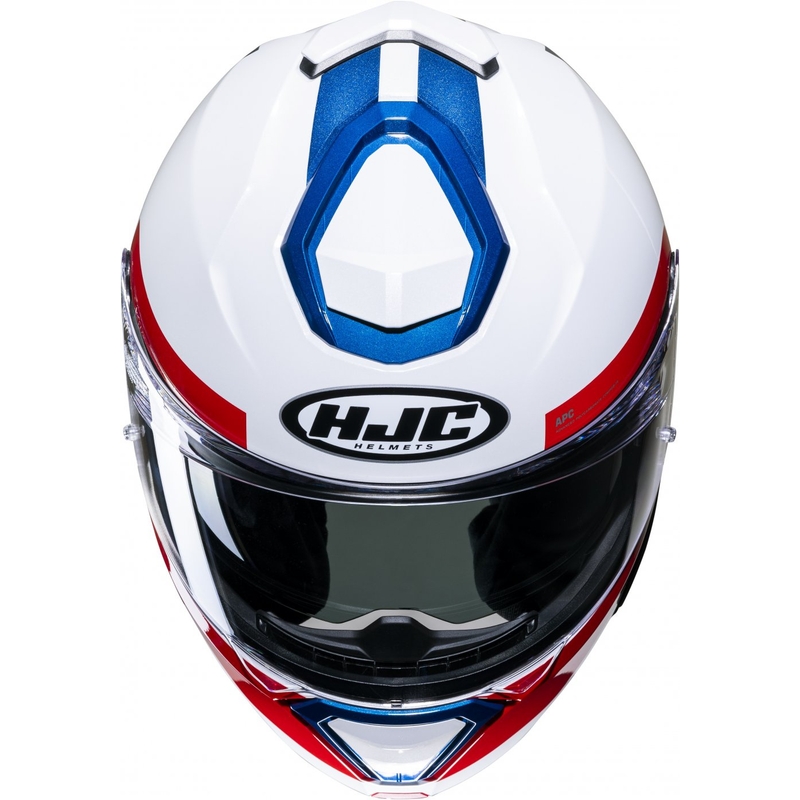 Casque à visière HJC i91 Bina MC21 blanc-bleu-rouge