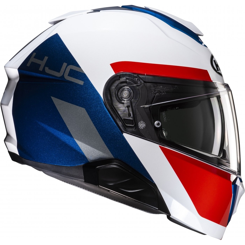 Casque à visière HJC i91 Bina MC21 blanc-bleu-rouge