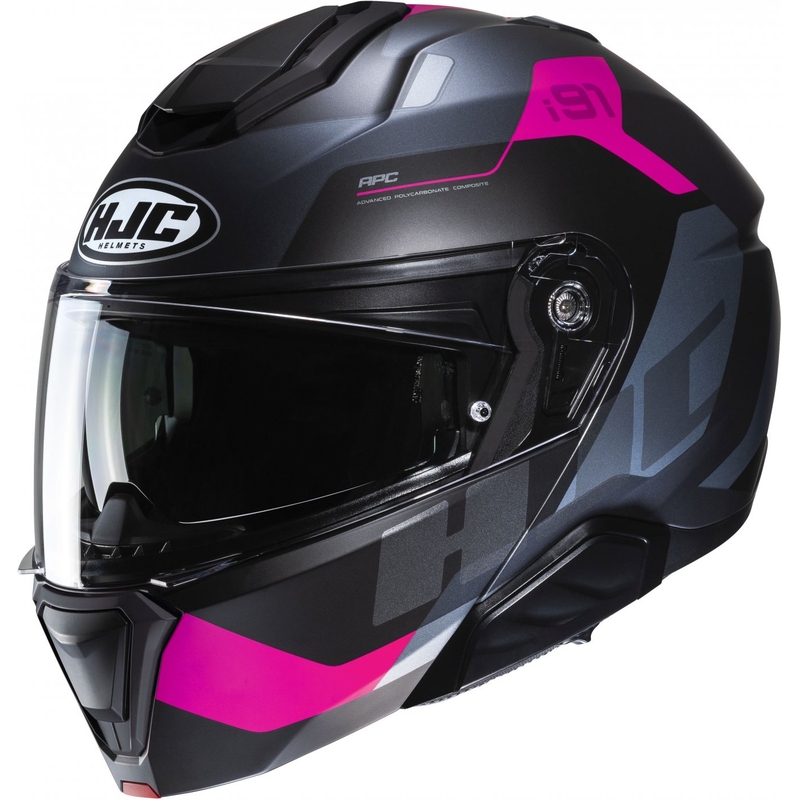 Casque modulable HJC i91 Carst MC8SF noir-rose