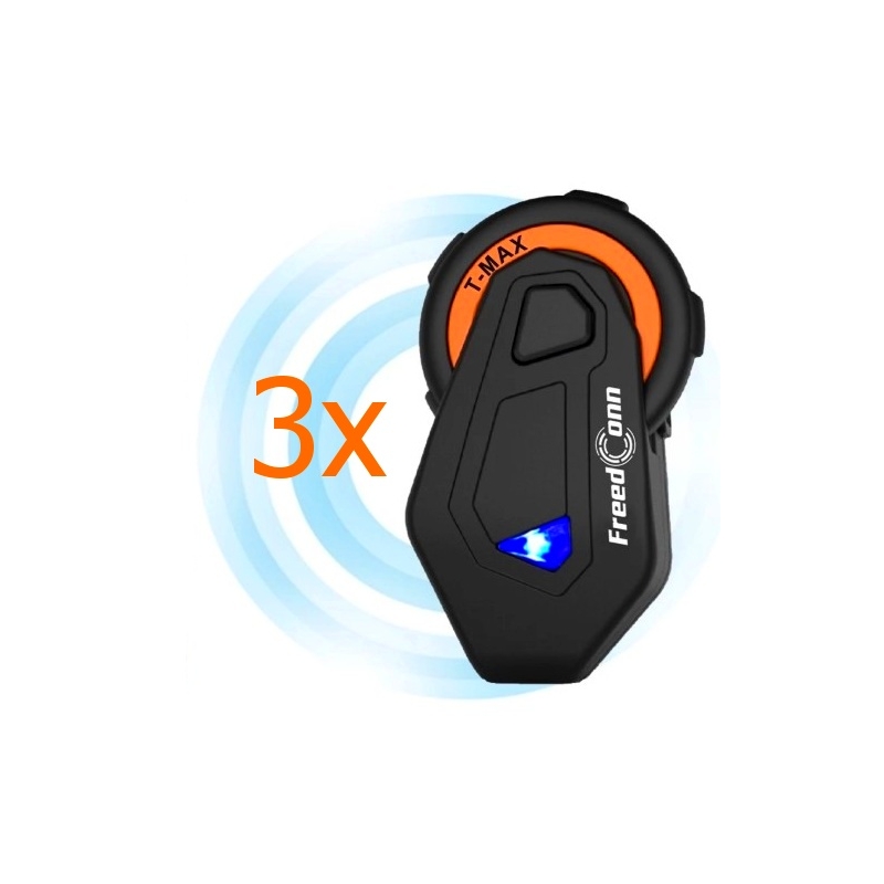 Lot de 3 interphones Bluetooth T-MAX
