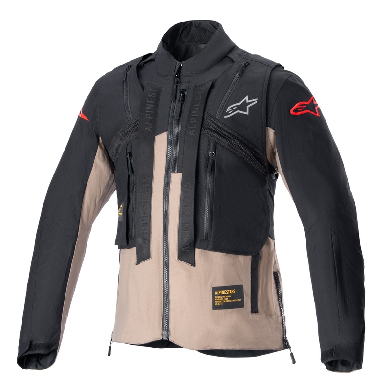 Veste de moto Alpinestars Techdura noire et marron