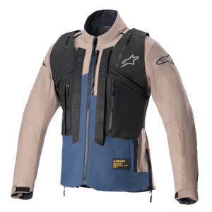 Veste moto Alpinestars Techdura Noir-Brun-Bleu foncé