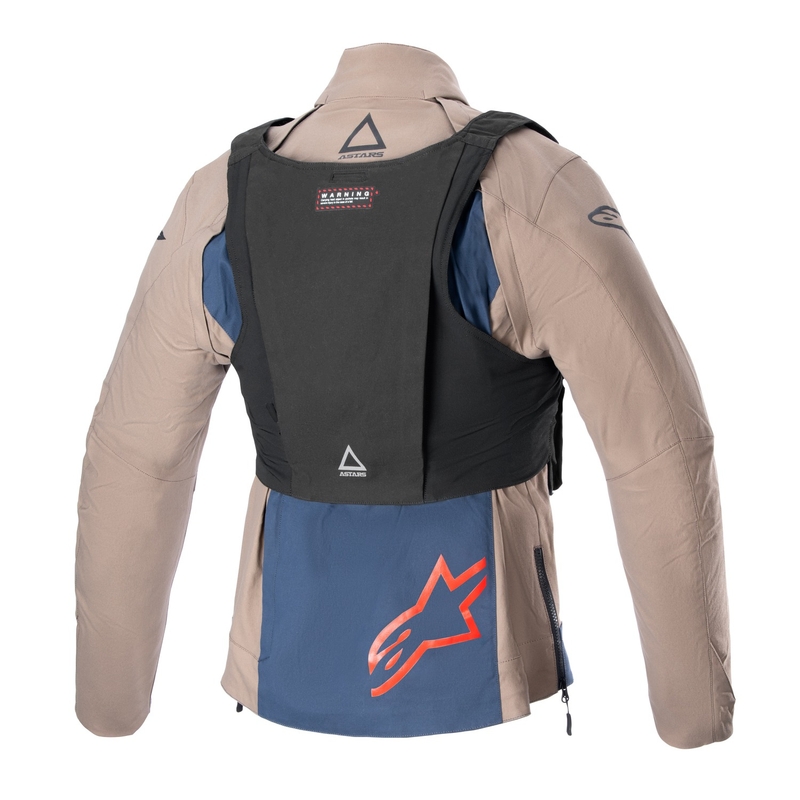 Veste moto Alpinestars Techdura Noir-Brun-Bleu foncé