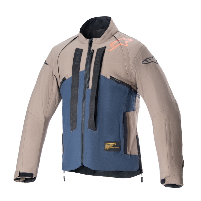 Veste moto Alpinestars Techdura Noir-Brun-Bleu foncé