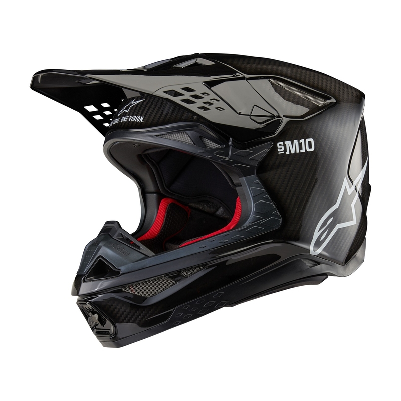Alpinestars Supertech S-M10 Solid Gloss Carbon Motocross Helmet