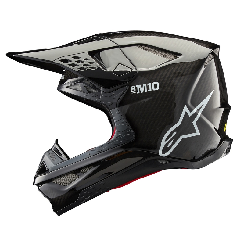 Alpinestars Supertech S-M10 Solid Gloss Carbon Motocross Helmet