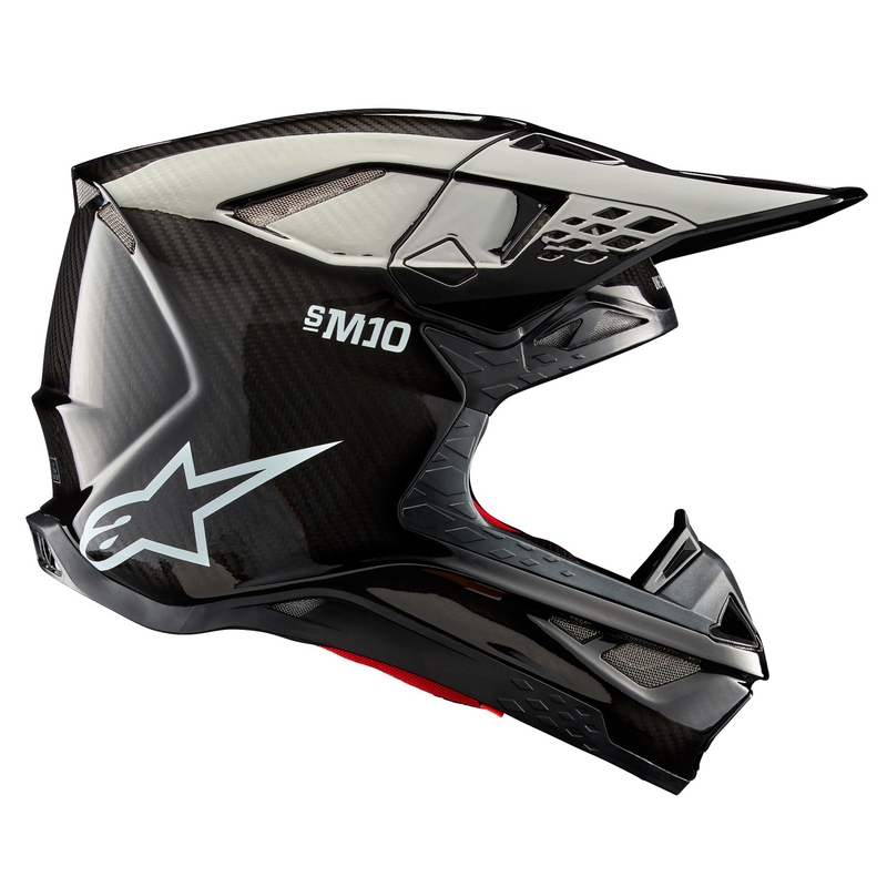 Alpinestars Supertech S-M10 Solid Gloss Carbon Motocross Helmet