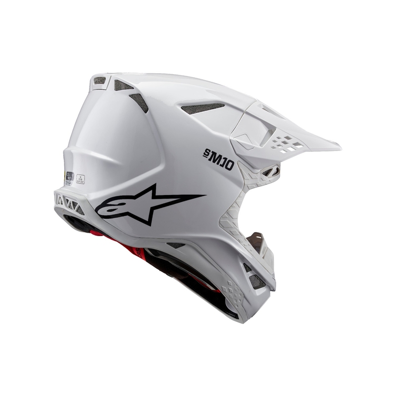 Alpinestars Supertech S-M10 Solid White Motocross Helmet