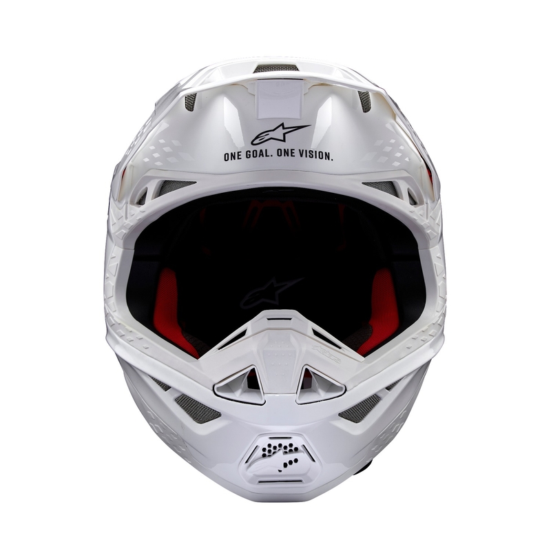 Alpinestars Supertech S-M10 Solid White Motocross Helmet