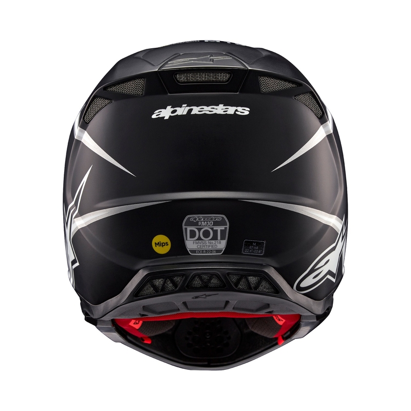 Casque motocross Alpinestars Supertech S-M10 Ampress noir mat et blanc