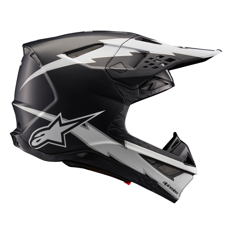 Casque motocross Alpinestars Supertech S-M10 Ampress noir mat et blanc