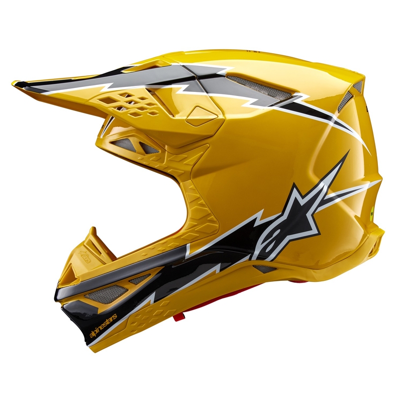 Alpinestars Supertech S-M10 Ampress Motocross Helmet Black and Yellow