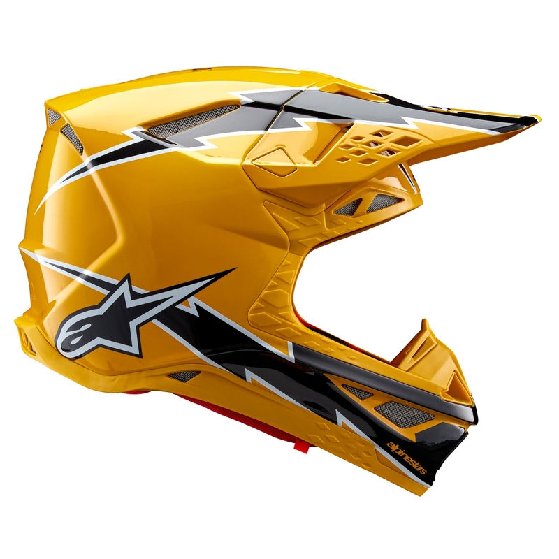 Alpinestars Supertech S-M10 Ampress Motocross Helmet Black and Yellow