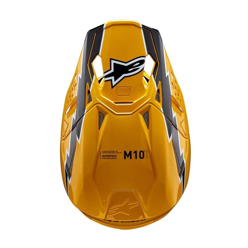 Alpinestars Supertech S-M10 Ampress Motocross Helmet Black and Yellow