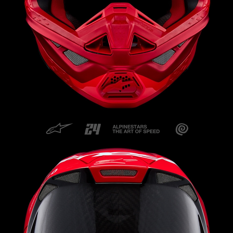 Alpinestars Casque motocross Supertech S-M10 Flood rouge fluo mat