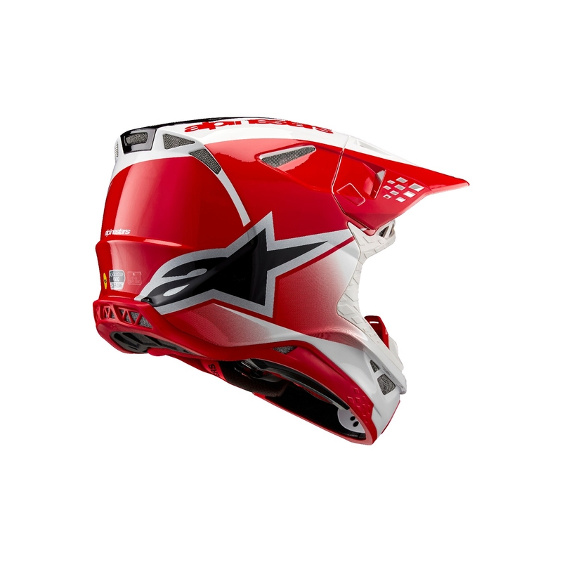 Casque motocross Alpinestars Supertech S-M10 Unite rouge et blanc