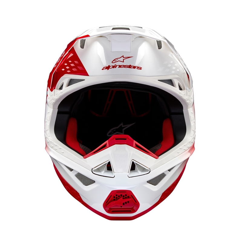 Casque motocross Alpinestars Supertech S-M10 Unite rouge et blanc