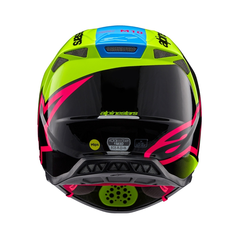 Casque motocross Alpinestars Supertech S-M10 Unite jaune fluo-noir-rose
