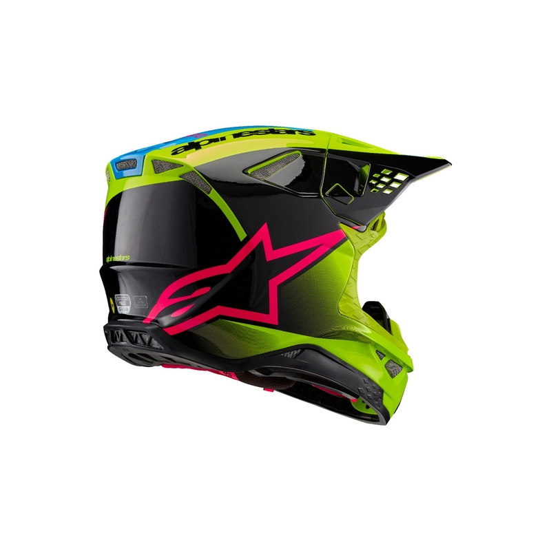 Casque motocross Alpinestars Supertech S-M10 Unite jaune fluo-noir-rose