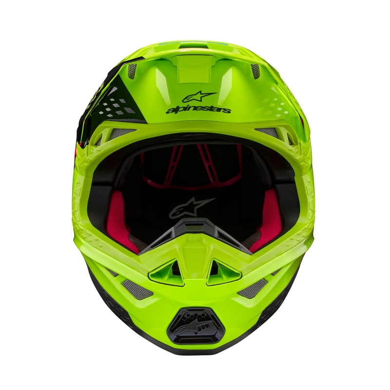 Casque motocross Alpinestars Supertech S-M10 Unite jaune fluo-noir-rose