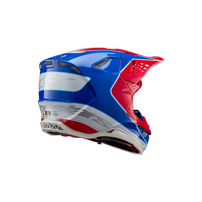 Casque motocross Alpinestars Supertech S-M10 Aeon rouge fluo-bleu