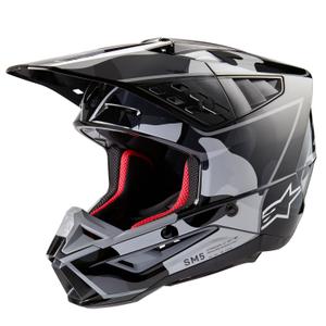 Casque de motocross Alpinestars S-M5 Rover 2 noir et argent