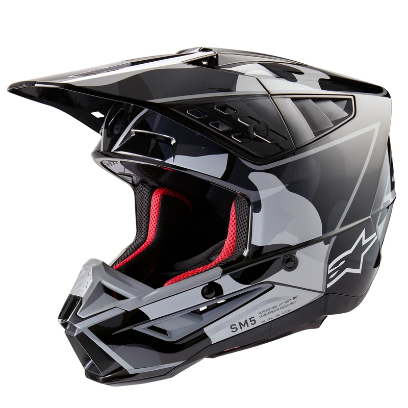 Casque de motocross Alpinestars S-M5 Rover 2 noir et argent