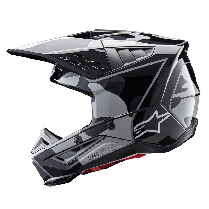Casque de motocross Alpinestars S-M5 Rover 2 noir et argent